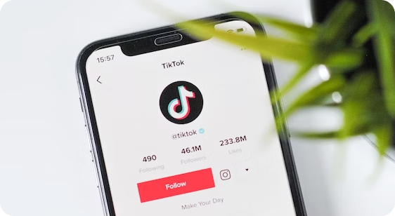 TikTok on smartphone